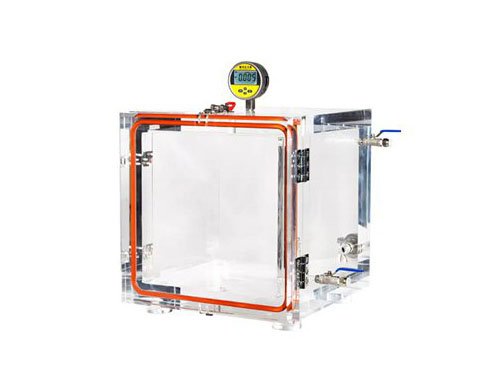 Acrylic Vacuum Chamber for secure handling of sensitive materials and experiments in a controlled environment.