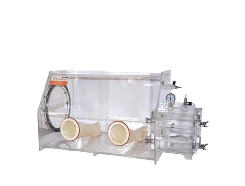 Acrylic glove box for safe handling of materials in sterile environments