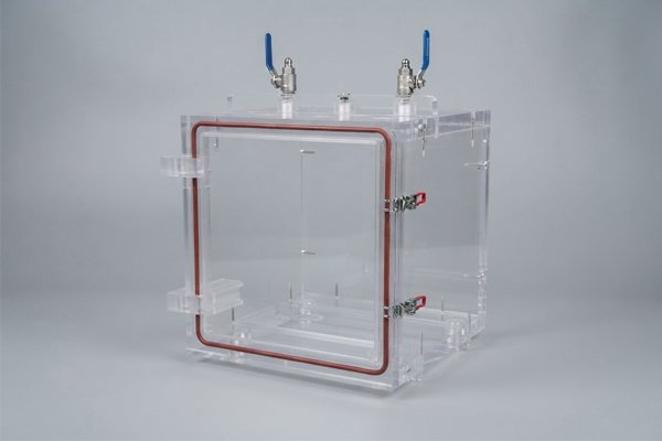 Acrylic Vacuum Box gas inlet